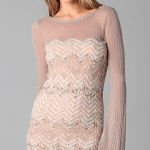 Free People Chevron Wool Bodycon Dress M